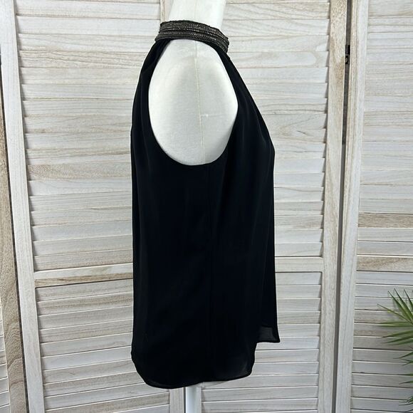 Ramy Brook Raelyn Beaded High Neck Silk Halter Top Small - Picture 5 of 13